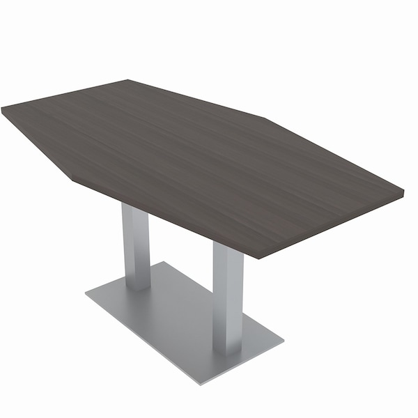33.5 in W, 69.5 in L, 29 in H, Engineered Wood Top, Brown